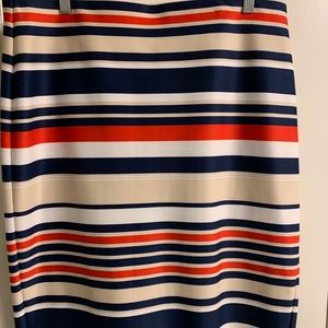 Striped skirt with elastic waist